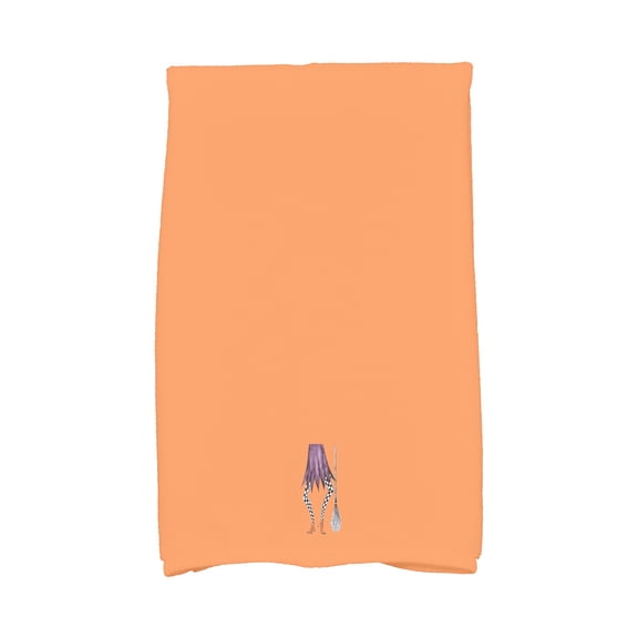 Simply Daisy Esmerelda 16x25 Inch Orange Halloween Print Kitchen Towel