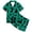Green, variant on Halloween Pajamas Kids Size 6-7 Years Casual Sleepwear Pumpkin Bat Short Sleeve Top with Shorts Soft Girls Pajama Set Brick Red