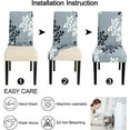 thumbnail image 4 of Pattern Chair Covers for Dining Room Set of 4, High Stretch Removable Washable Parsons Chair Slipcover for Home Party Hotel Wedding Ceremony (Flower,4PCS), 4 of 6
