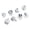 silver, variant on 8Pcs Professional Microphone Stand Thread Adapter 5/8 to 1/4 to 3/8 Screw for Microphones Microphone Clip