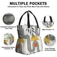 thumbnail image 3 of Boho Bohemian Art Drawstring Lunch Bag Women - Drawstring Lunch Bag Insulated for Work Office - Stain-Resistant Large Lunchbags for Women with Multi-Pockets, 3 of 6