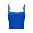 thumbnail image 6 of Otntypg Bralettes for Women Adjustable Spaghetti Strap Mesh Tank Top Sexy Tube Slim Y2K Camisole Blue S, 6 of 7
