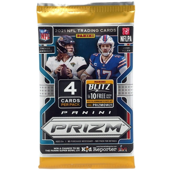NFL 2021 Prizm Football Trading Card BLASTER Pack (4 Cards)