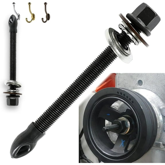 LS LT Harmonic Balancer Installation Tool Crank Crankshaft Pulley Installer with Thrust Bearing and Hex Wrench Flats For Chevrolet GM LS & LT Series V8 Engines LS1 LSX LS3 Vortec LQ4 L76 LT1 LT4