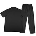 thumbnail image 6 of Gamivast Smart Casual Men's Set Quarter Zip Shirt and Drawstring Pants Ribbed Texture Outfit for Golf Summer Daily Business Work Lounge Sporty Wear, 6 of 7