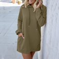 thumbnail image 3 of Vedolay Oversized T Shirts Womens Basic Long Sleeve Hoodies Relaxed Fitted Sweatshirts Oversized Pullover Tops with Pocket,Army Green L, 3 of 5