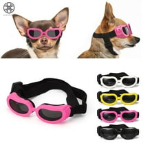 Luxtrada Dog Sunglasses Dog Goggles Pet Glasses UV Protection Sunglasses Eye Wear Protection with Adjustable Strap for Small Dog Pink