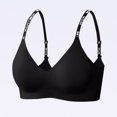 thumbnail image 2 of Feancey No Underwire Bras for Women Seamless Push Up Bra Adjustable Straps Yoga Sports Brassieres Solid Color Everyday Bralette Black M, 2 of 8