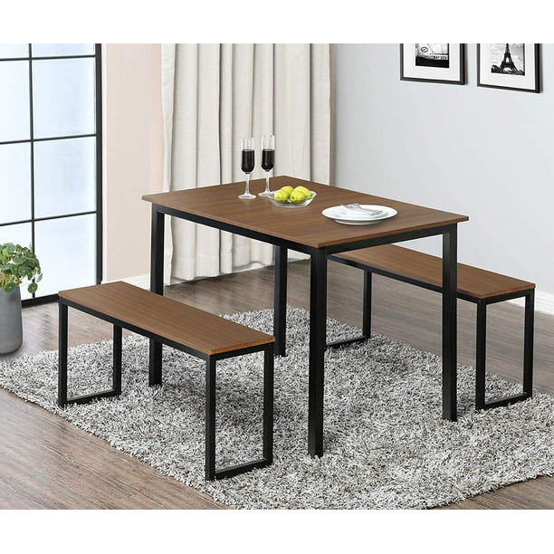 Fitueyes 3 Piece Dining Table Set With, Dining Room Set With Two Chairs