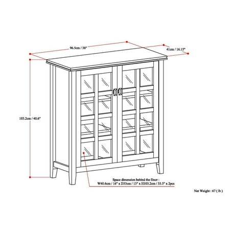 Simpli Home - Artisan Media Cabinet for Most Flat-Panel TVs Up to 42" - Brown