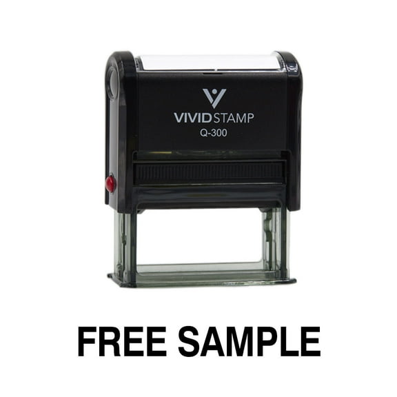 All Quality Free Sample Self-Inking Rubber Stamp | Professional Business Branding (Black Ink) - Q-300