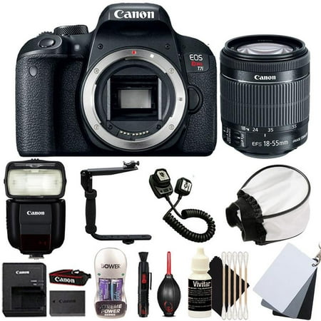 Canon EOS Rebel T7i Digital SLR Camera with 18-55mm EF-IS STM Lens , 430EX lll Non RT Flash and Accessory (Best Non Dslr Digital Camera)