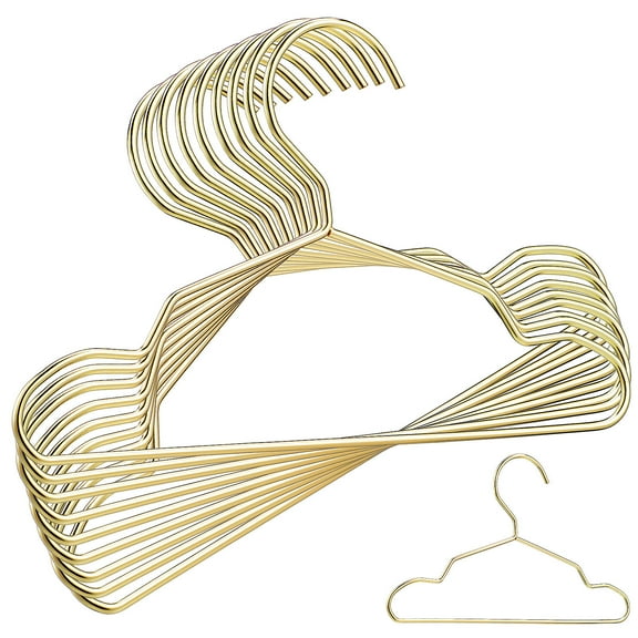 BESTOYARD Small Drying Rack Hangers for Pets Stylish and Practical Golden Steel 10Pcs