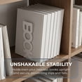 thumbnail image 4 of Unique Bargains Modern Geometric Metal Bookends for Office White Style C 3"x3.1"x8.5", 4 of 6