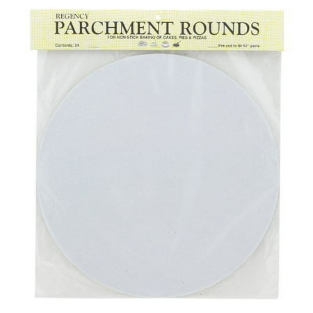Regency Wraps RW1112 Round Parchment Paper, 12-Inch, White, Set of 24