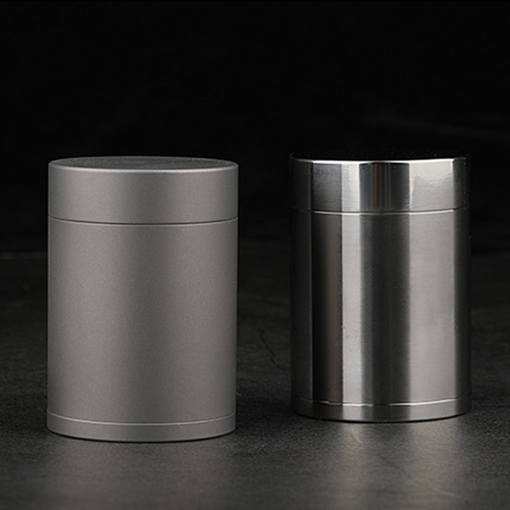 ZPAQI Large Capacity Pills Organizers Titanium Alloy Canister Outdoor Medicine Bottle