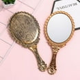 thumbnail image 5 of Beauty Makeup Mirrors Standing Makeup Handheld Mirror Vanity Mirror Vintage Oval-Shape BRONZE, 5 of 8