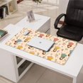 thumbnail image 3 of Long Mouse Pads for Desk,Beige Princess Leaf Pattern Desk Mats on Top Of Desks, Desk Mouse Pad Extra Large with 3mm Non-Slip Base and Stitched Edge for Gaming,Office,Work,Home 31.5"x15.7", 3 of 6
