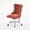 Orange Chenille, variant on Furniture Office Chair, Chenille Armless Home Office Desk Chair with Wheels & Gold Base, Modern Comfortable Office Chair Rolling Task Chair, Upholstered Adjustable Office Chair for Studio, Reception
