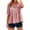 Red, variant on Women's Crew Neck Gingham Peplum Short Sleeve Loose Fit Casual Tops for Women Summer Everyday & Street Wear