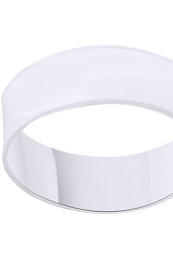 5.8mm Thick Stackable Unisex Promise Ring In 14K Solid White Gold