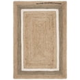 Balaji Arts Braided Border Jute Area Rug, Round, Natural Round Rug ...