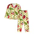 thumbnail image 1 of Balery Cherries and Ladybirds Conjunto de Pijama con Estampado para Mujer, Conjunto de Dos Piezas con Manga Larga, Ropa de Dormir Suave con Bolsillos, Pijamas Cómodos-Medium, 1 of 7