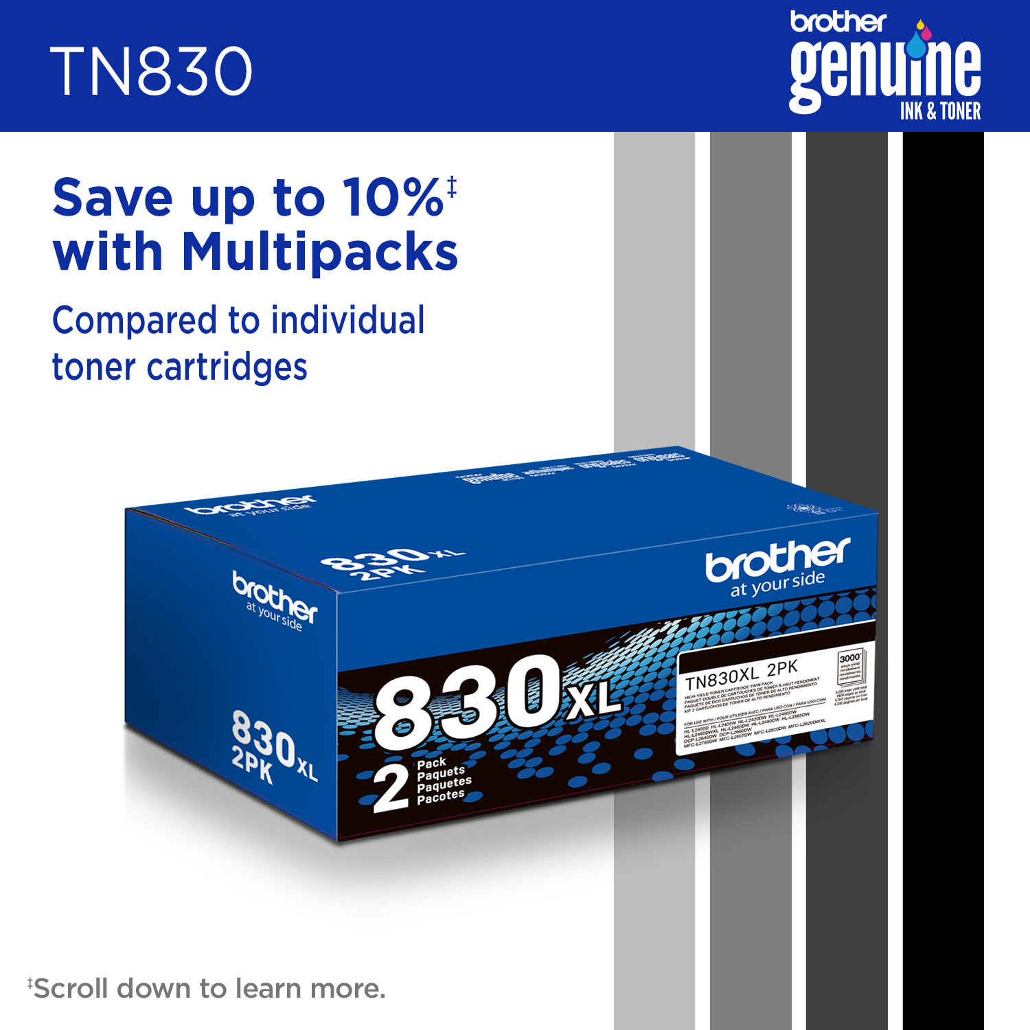 Brother Tn830 Standard Yield Black Toner Cartridge photo 8