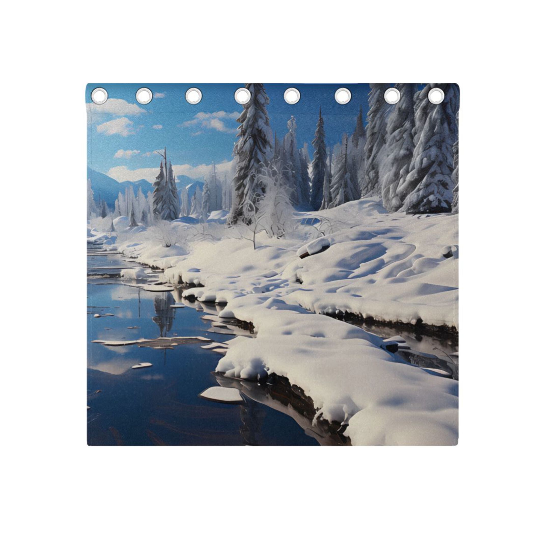 ✨♦✨sleeping_forest部屋✨♦✨　パート２ Snow Forest Blackout Curtains 2 Panels Set Grommet Drapes