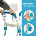 thumbnail image 2 of Healthline Shower Chair with Arms and Back, Shower Seat Bench Chair for Handicap, Disabled, Seniors, 2 of 7