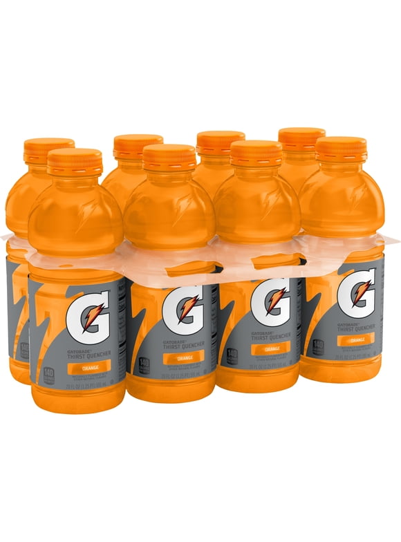 Gatorade Orange Thirst Quencher Sports Drink, 20 oz, 8 Pack Bottles
