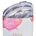 thumbnail image 5 of Heartfelt Insulated Travel Mug Hope Anchors the Soul, Coral Poppies, Stainless Steel, 5 of 5