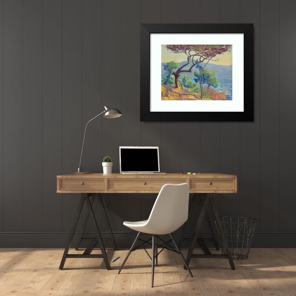 Paul Madeline 24x20 Black Modern Framed Museum Art Print Titled - Les Roches Rouges (1912)