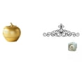 thumbnail image 1 of Escultura moderna de fruta de resina y arte floral de metal para pared, decoración para mesa, estantería, comedor, dormitorio, oficina, patio,, 1 of 8