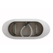 Elegant Kitchen and Bath 67 inch soaking bathtub in glossy white