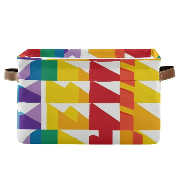 Rainbow with Colors Storage Bins Baskets With Handles Storage Box Clothes Organizer Organization Toys