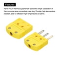 thumbnail image 4 of K Type Thermocouple Wire Connectors Female Male Plug Adapter with 3 Prong Flat Pin for Thermocouple Sensor Probe 1 Set, 4 of 6