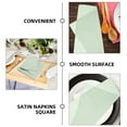 thumbnail image 3 of RUNROTOO 12Pcs Washable Satin Napkins Cloth Dinner Napkins Light Green for Event Decorations, 3 of 8