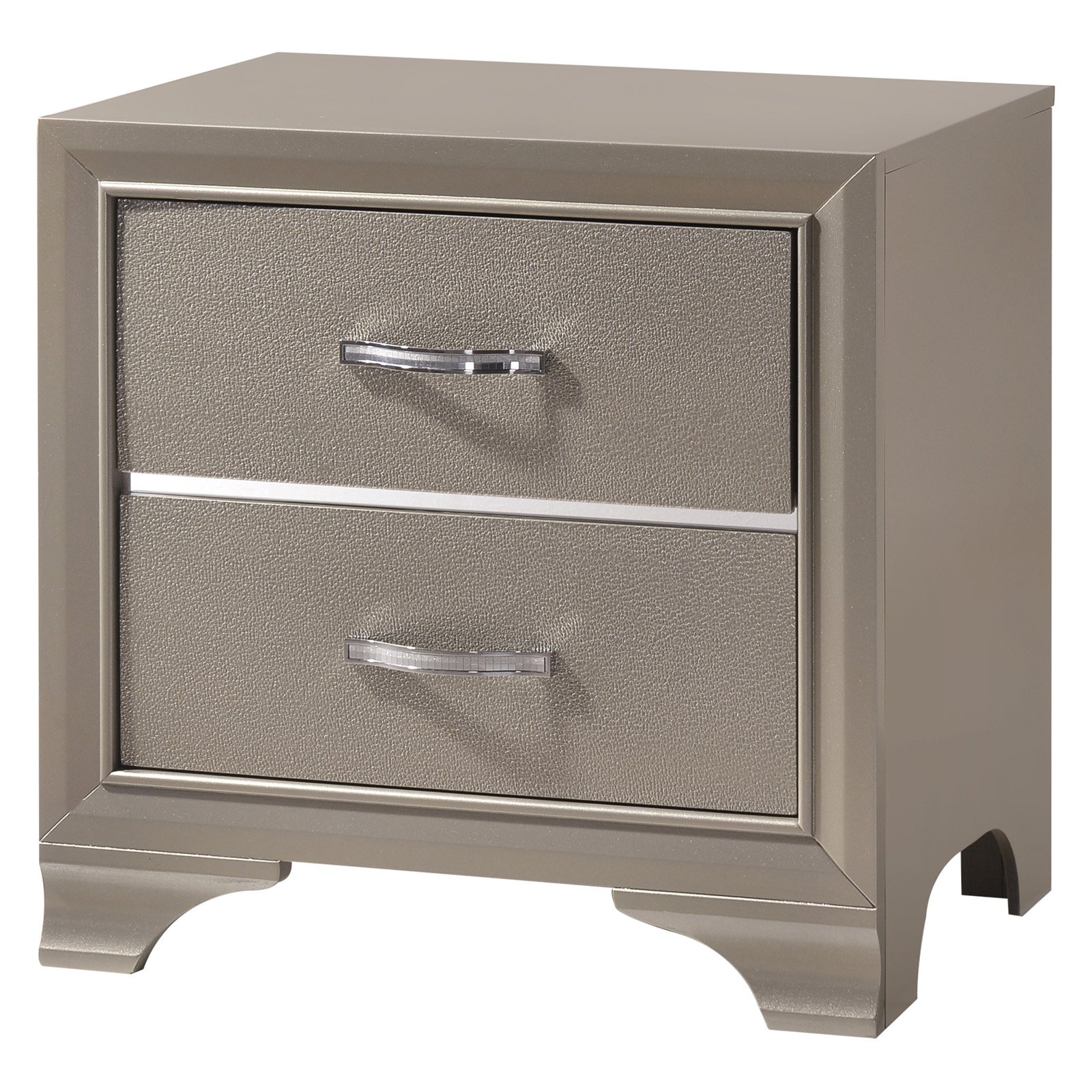 Hodedah Imports Logan 2-Drawer Night Stand - Walmart.com ...
