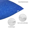 thumbnail image 3 of Wukai Blue Glitter Premium Polyester Fleece Pillow Covers with Hidden Zipper Closure,Luxuriously Soft and Durable-18"x18", 3 of 7