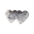 thumbnail image 2 of Anhility Double Heart Faux Fur Rug Super Soft Fluffy Shaggy Carpet Area Mats Rugs Girls Bedroom Sofa Home Decorative Floor Carpet (Gray, 27.55x13.77 in), 2 of 6