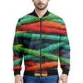 thumbnail image 5 of Chaquetas con estampado 3D de bolas de lana de colores para hombres y niños, sudadera de primavera y otoño, chaqueta bomber informal con cremallera, abrigo, 5 of 5