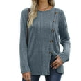 thumbnail image 3 of SNKSDGM Women's Plus Casual Easter Shirt Going Out Tops for Women Lace Bodysuit Womens Long Sleeve Tops Lightweight Button Front Slit Tunic（1） Business Casual Tops for Women Short Sleeve, 3 of 5
