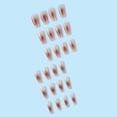 thumbnail image 3 of FCOGIN Long Coffin, 24 Pieces, Gray, Red, Pink, Gradient, Acrylic False Nail, Press on Nail, 3 of 5