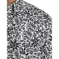 thumbnail image 2 of Easy-Care Floral Print Sport Shirt Black White 4XL, 2 of 4