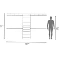 thumbnail image 5 of Modular Wardrobe Closet Organizer with Shelves, Hanging Rods and Drawers, White Freestanding Storage Cabinet System, 5 of 8
