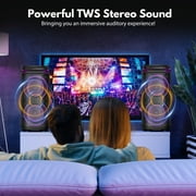 JYX Large Party Speaker, Big Outdoor Speaker Bluetooth with Dj Lights, Powerful Deep Bass for Outdoor Backyard Party