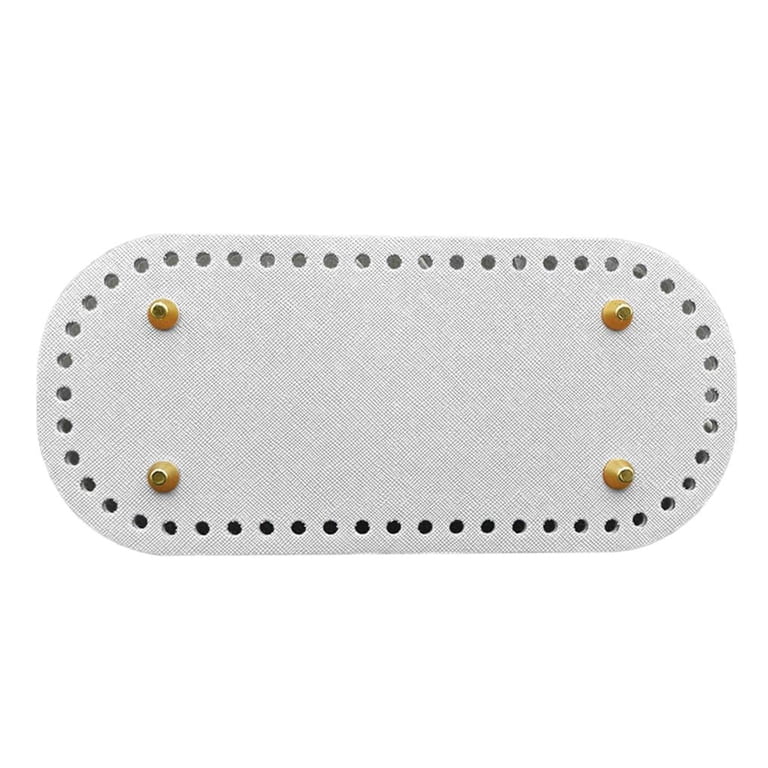 Uxcell Oval Bag Bottom Shaper Pads – 2 Pack PU Leather Base For DIY Crochet, Knitting & Purse Making (8.66"x3.94")