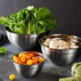 thumbnail image 2 of Mejore su experiencia culinaria, juego de tazones para mezclar de acero inoxidable con almacenamiento que ahorra espacio, perfecto para cocinar, hornear, preparar y servir, alternativa saludable y, 2 of 5