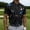 Black, variant on Mens Polo Shirts Pink Short Sleeve Stretch Collared Jersey Casual Tops for Young Men
